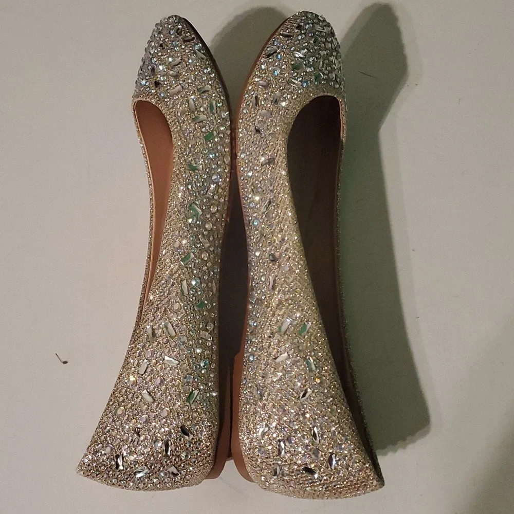 De Blossom Collection women's 6.5 ✨️ sparkle glitter and jewel tone flat shoes